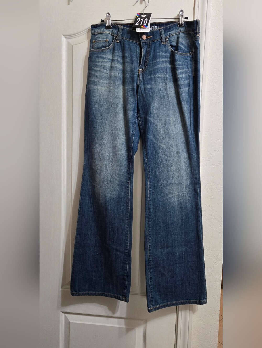 #210 Pre-Loved New York & Co Med Wash Low Rise Flare Jeans